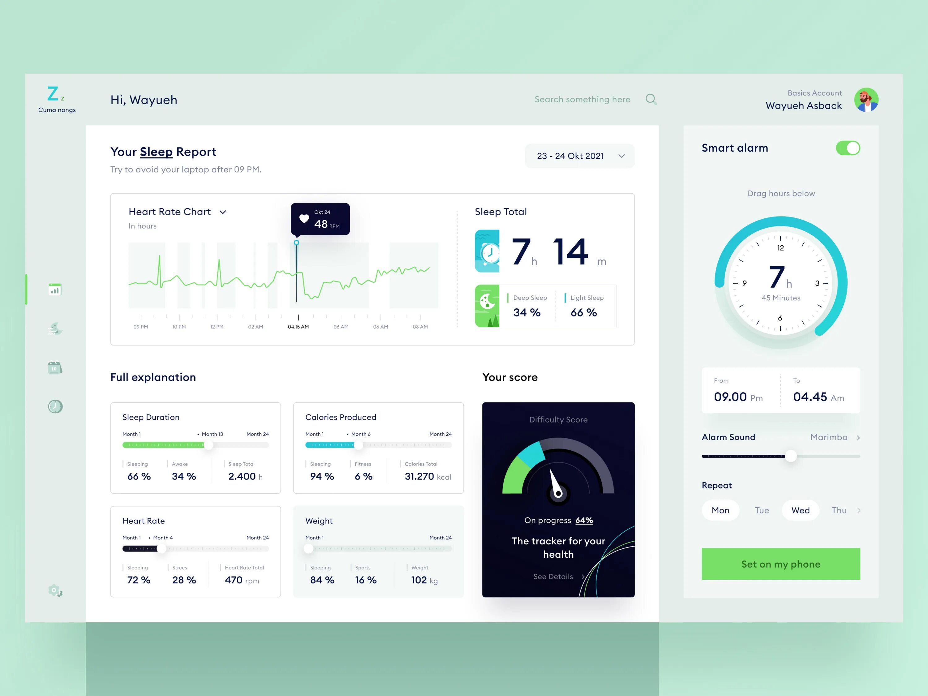 Sleep tracking