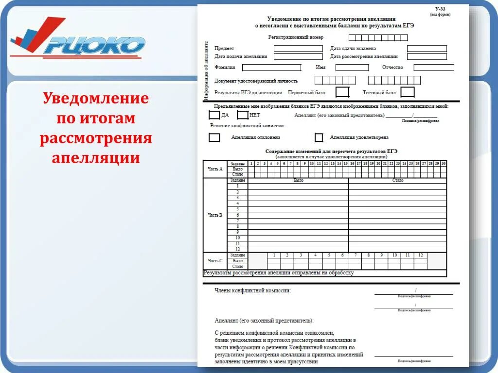 Уведомить о результате. Бланки для апелляции ЕГЭ. Форма подачи апелляции на ЕГЭ. Уведомление о результате рассмотрения. Уведомление о результатах рассмотрения апелляции.