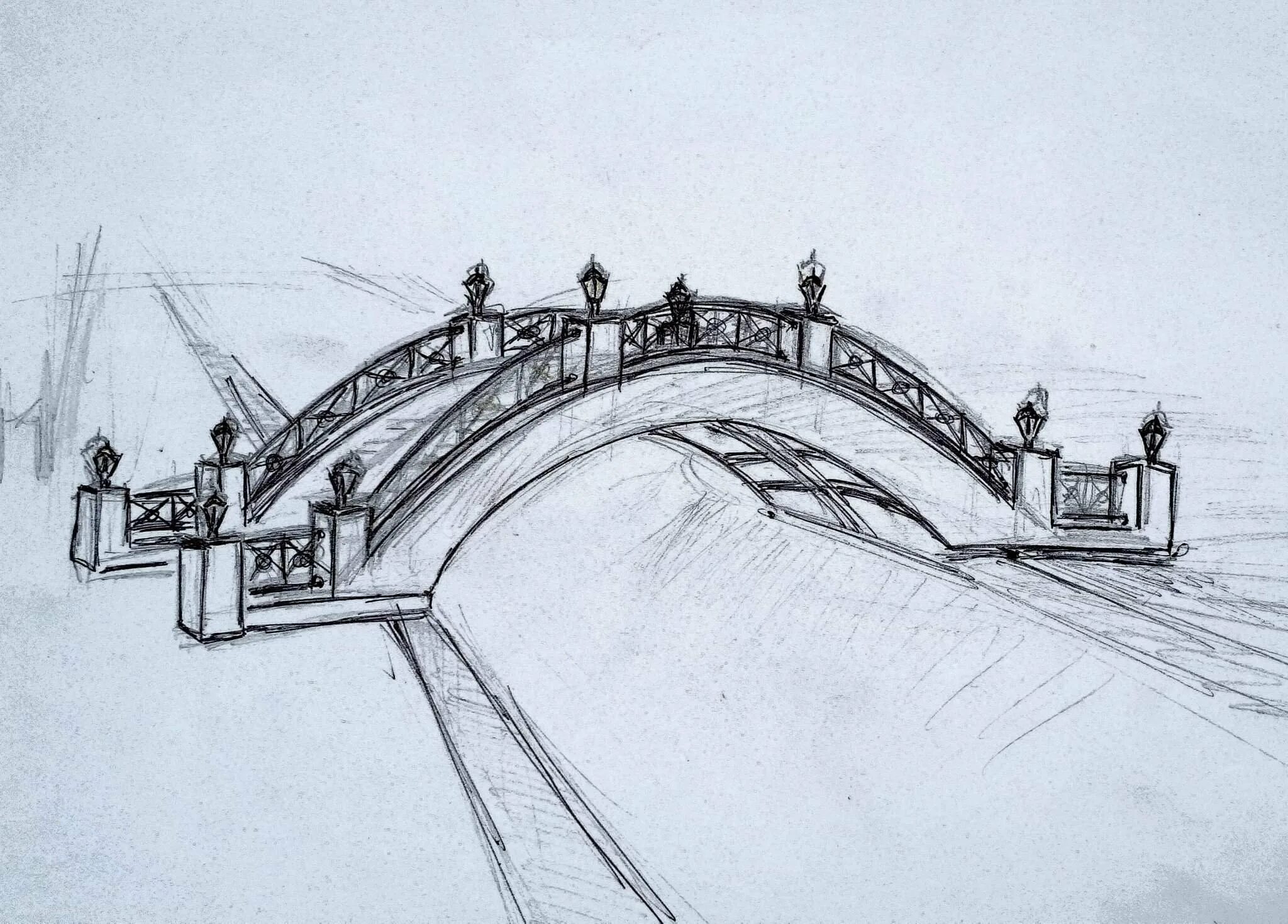 Как рисуется мост. Мост рисунок. мостик рисунок. мост набросок. мост карандашом.