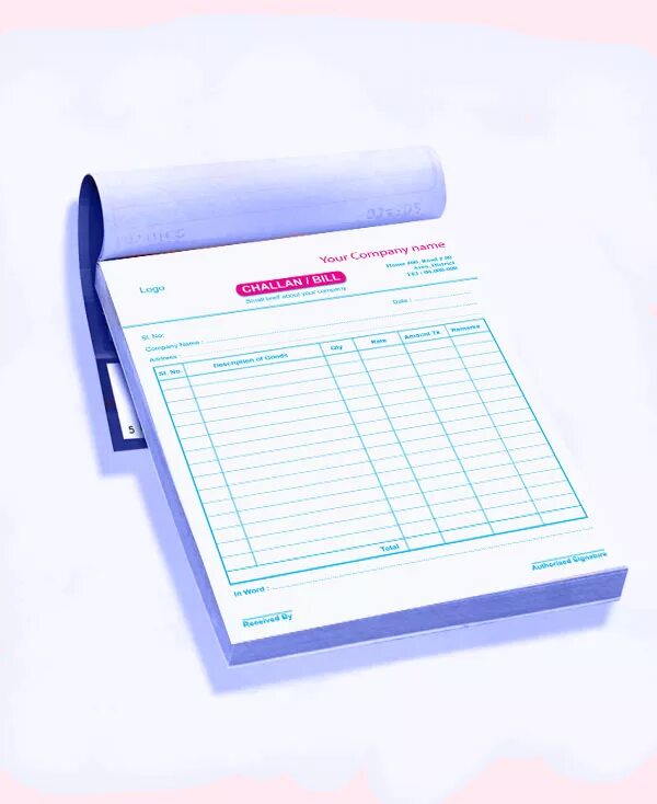 Receipt book. Bill book. The book of bill. Bill book. Printing books.
