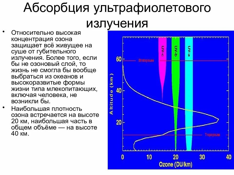 Концентрация озона в воздухе. Концентрация озона. Абсорбция ультрафиолетового излучения озоновым слоем. Концентрация озона в атмосфере. Большая концентрация озона.