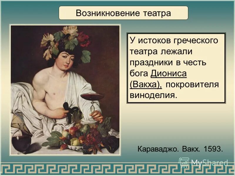 зарождение театра связано с празднествами