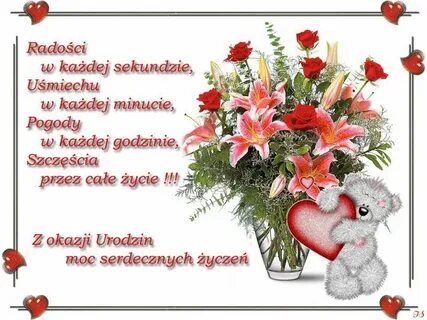 Открытка с днем рождения на польском языке