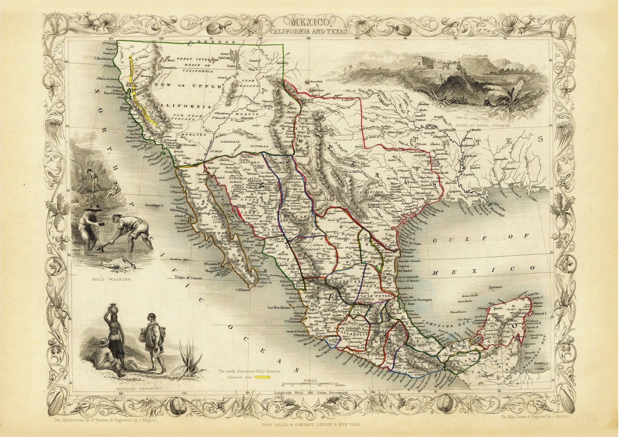 Карта Мексики 19 века. Мексика в 19 веке карта. Карта Калифорнии 19 век. Мехико карты древние.