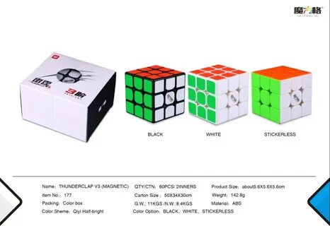 Qiyi 3x3x3 куб Thunderclap V3 Магнитный 3x3x3 маг...