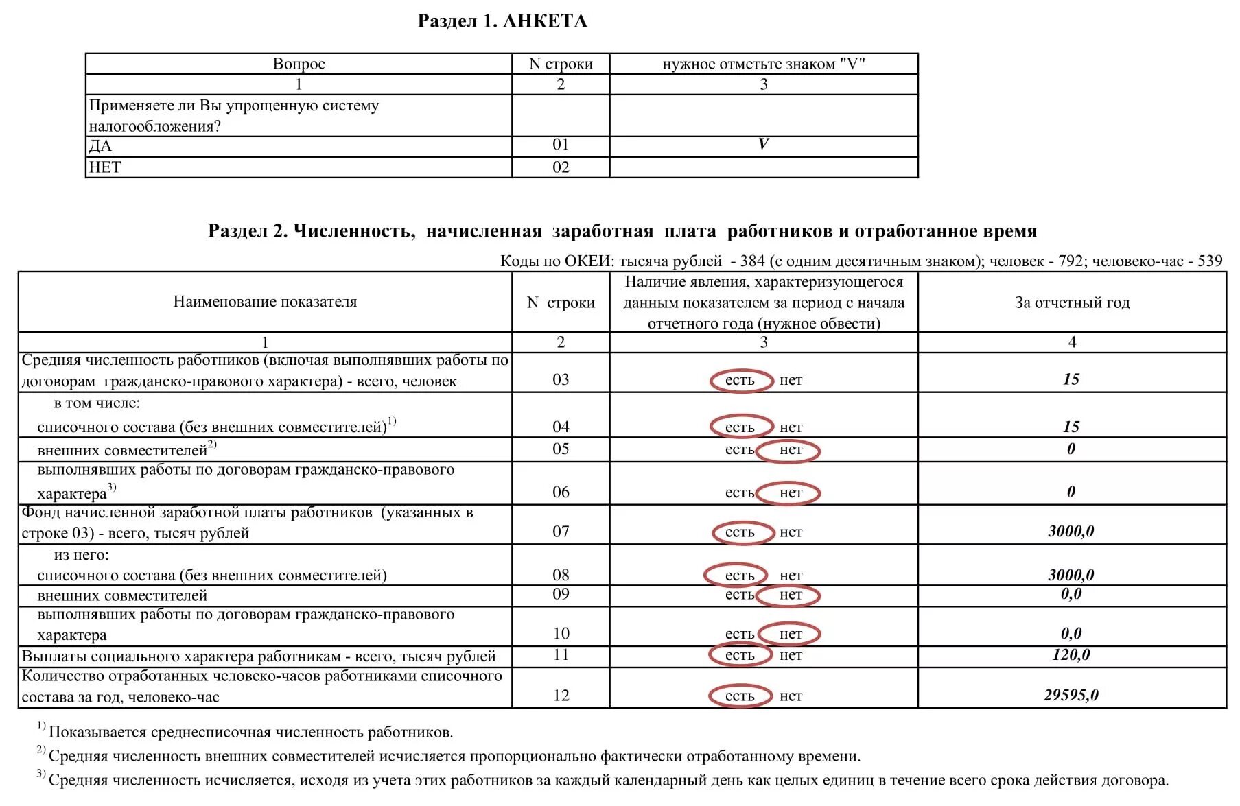 Образец заполнения формы мп микро