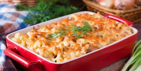 Запеканка из макарон и куриного филе
