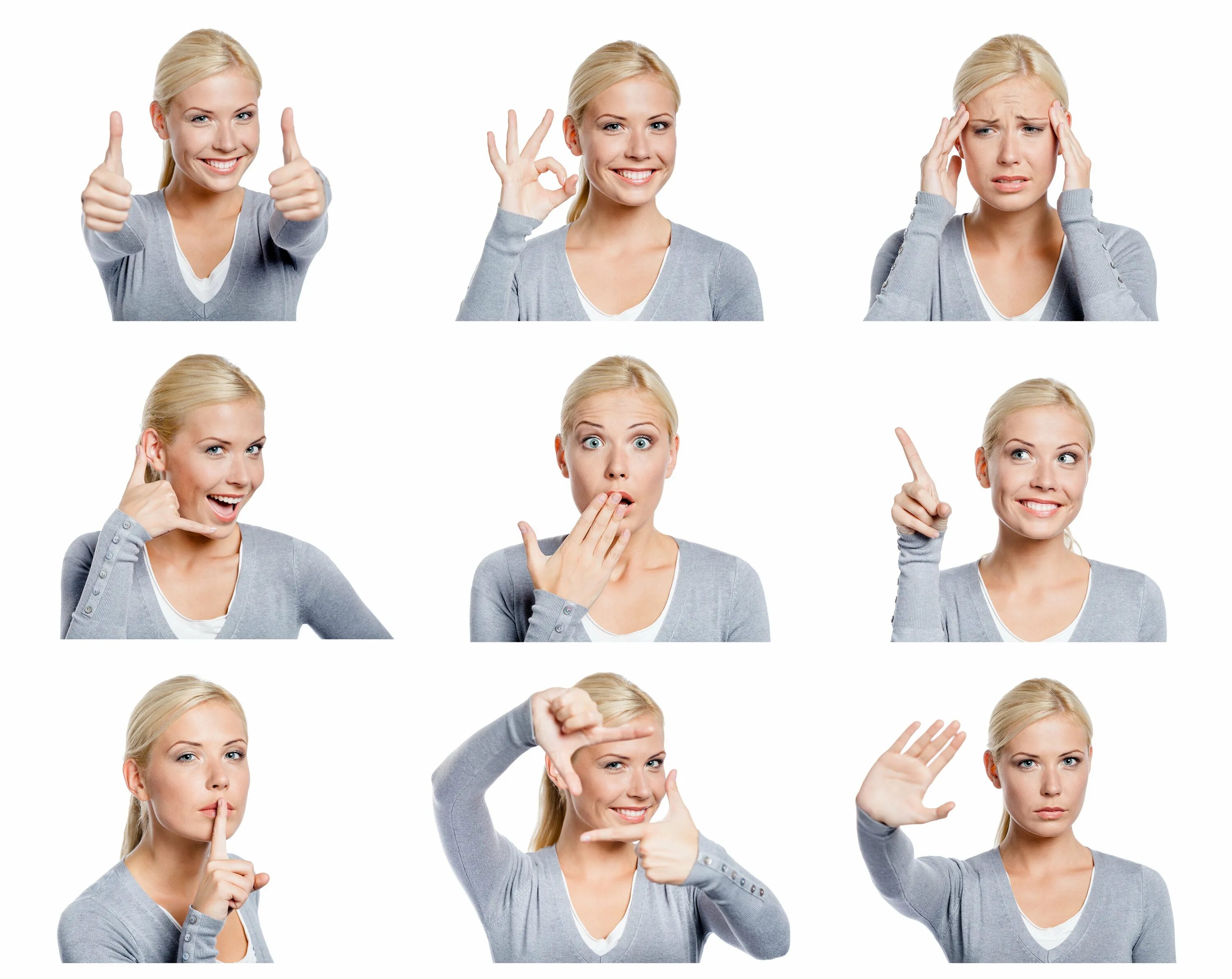 Gestures and facial expressions