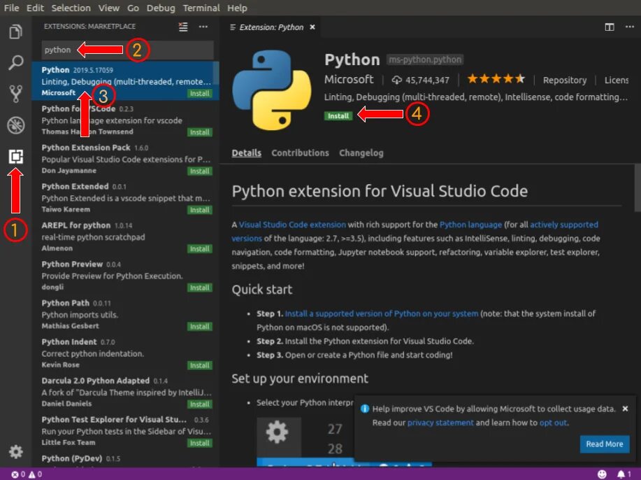 Visual studio code установка python. Пакеты питона visual studio. визуал студио питон. visual studio code python. визуал студио код питон.