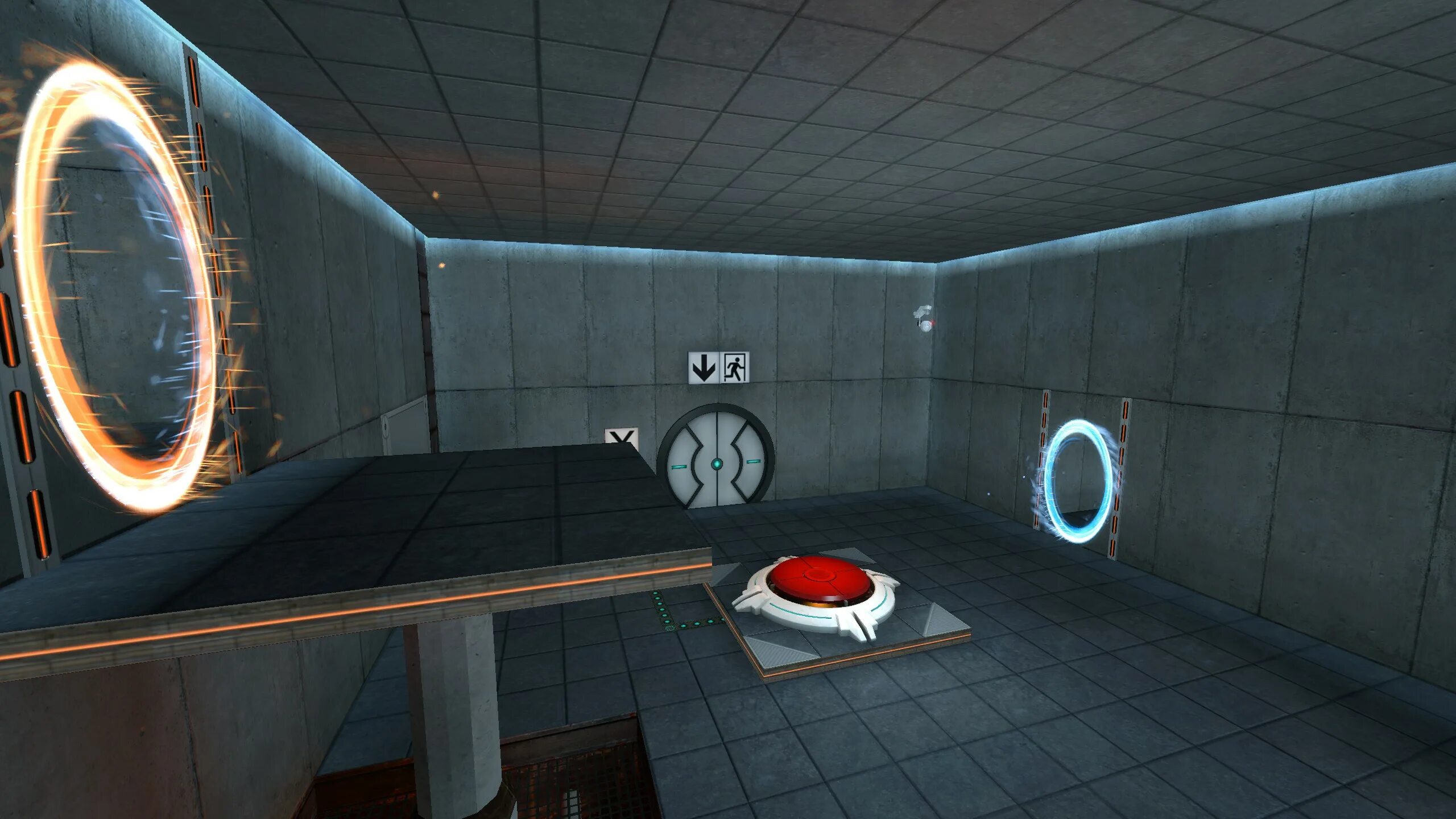 Two chamber. Portal 2 тестовая камера 1. Дверь тестовая камера Portal 2. Portal 2 Test Chamber. Portal 2 комната.