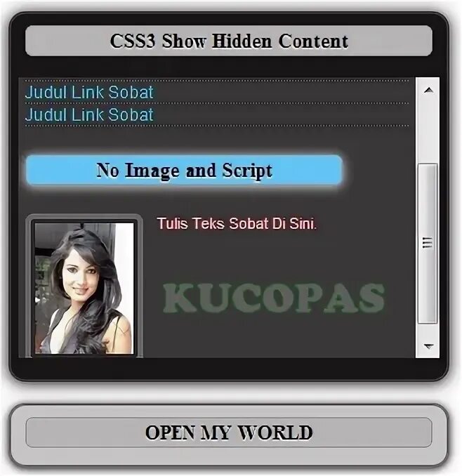 Hidden content. Hidden content