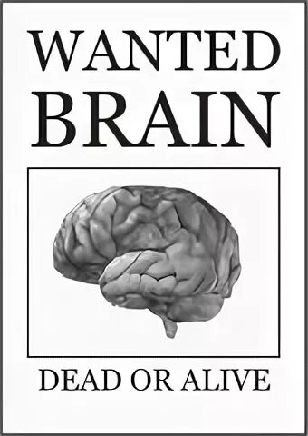 Want brains. I want your Brain плакат. I want your Brain альбомы. What makes Brain wanted Coffein and Sugar.
