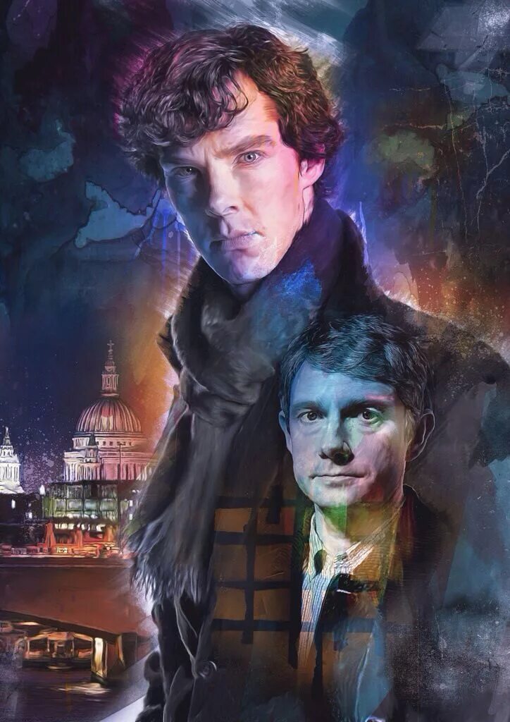 Arthur and sherlock. Шерлок холмс джон ватсон плакат. шерлок ббс постер. sherlock и джон постер. шерлок сериал арт.