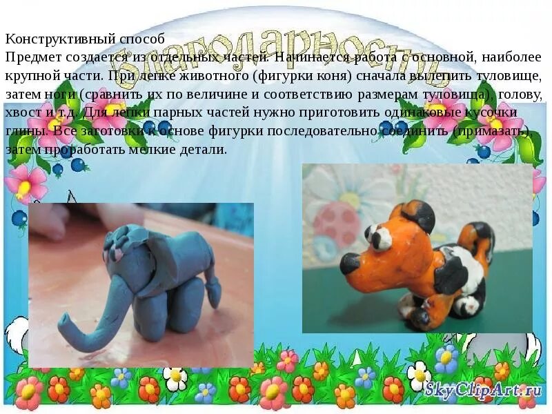 Презентация 2 класс лепим животных