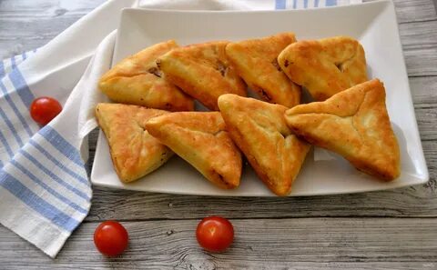 Треугольники на кефире с мясом