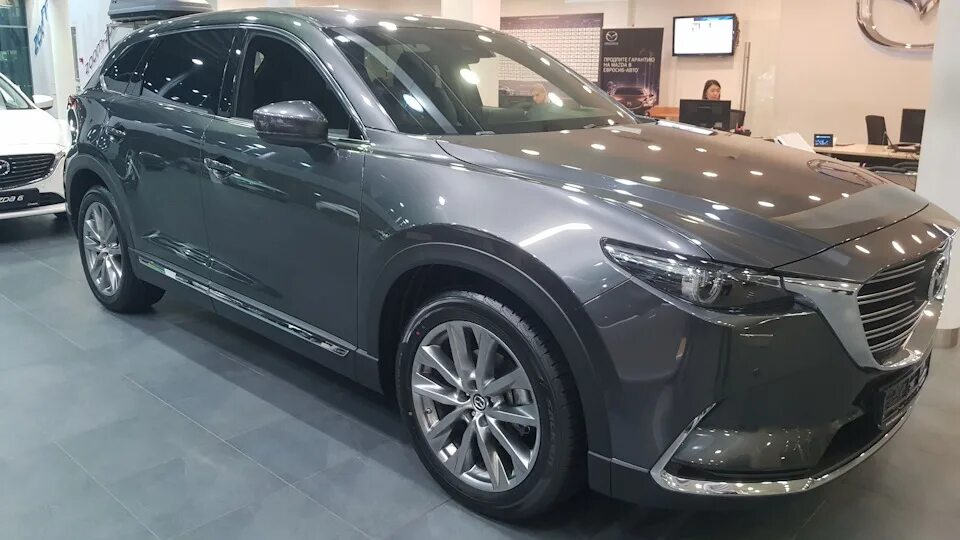 Сх 9 отзывы. Mazda CX 9 Machine Grey. Mazda CX-9 2019. Мазда сх9 серая. Мазда CX 9 2021 серая.