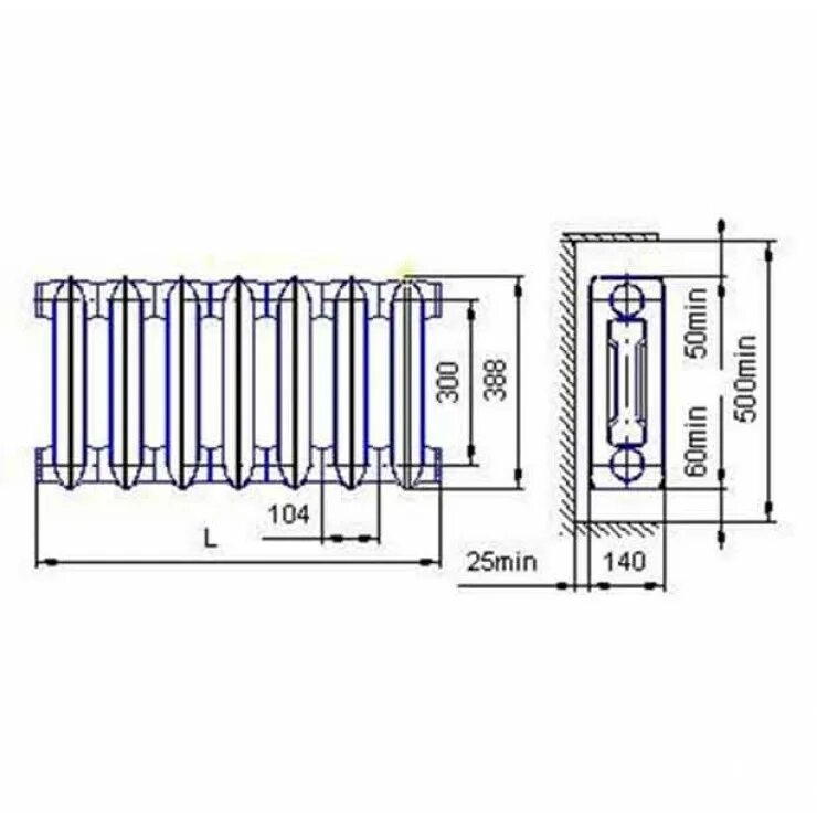 Радиаторы отопления мс. МС-140 радиатор габариты секции. Радиатор чугунный МС 500-140м габариты. Радиаторы МС 140м-500 габариты. Ширина секции радиатора МС-140.