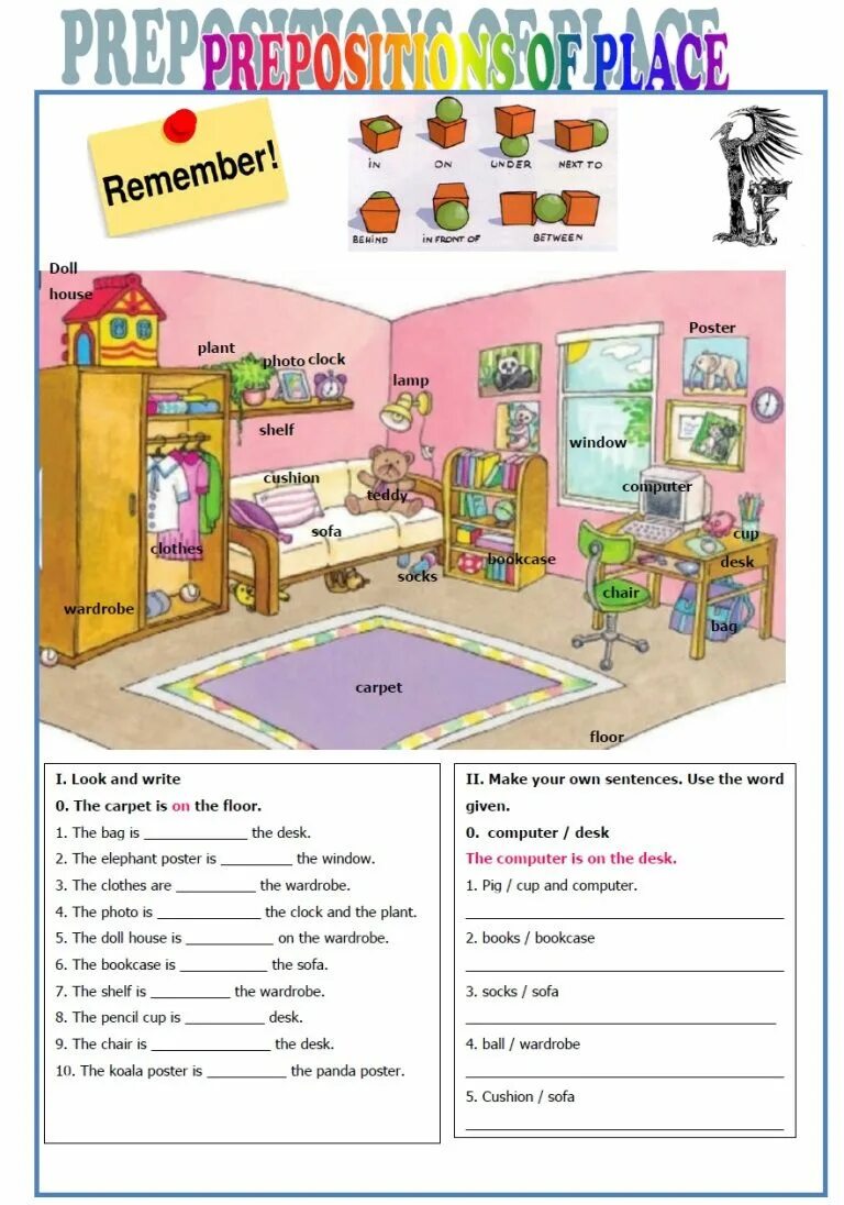 Тест английские предлоги места. Prepositions of place на английском. Prepositions of place упражнения. Предлоги места Worksheets. Предлоги места в английском Worksheets.