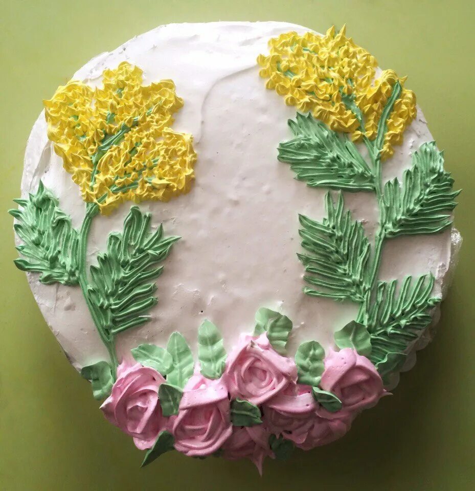 Украсить торт мимоза. Украшение торта Мимоза. Торт Мимоза. Кремовый торт с мимозой. Украшение торта Мимоза из крема.
