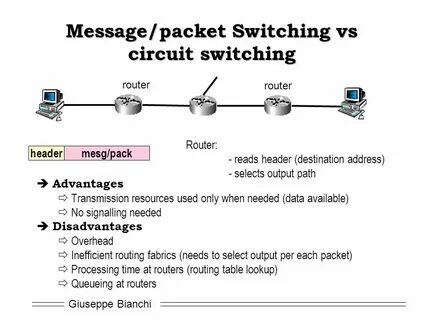 Packet switched networks