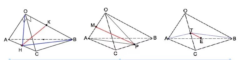 Найдите расстояние между противоположными ребрами. Пирамида боковые рёбра перпендикулярны друг другу.