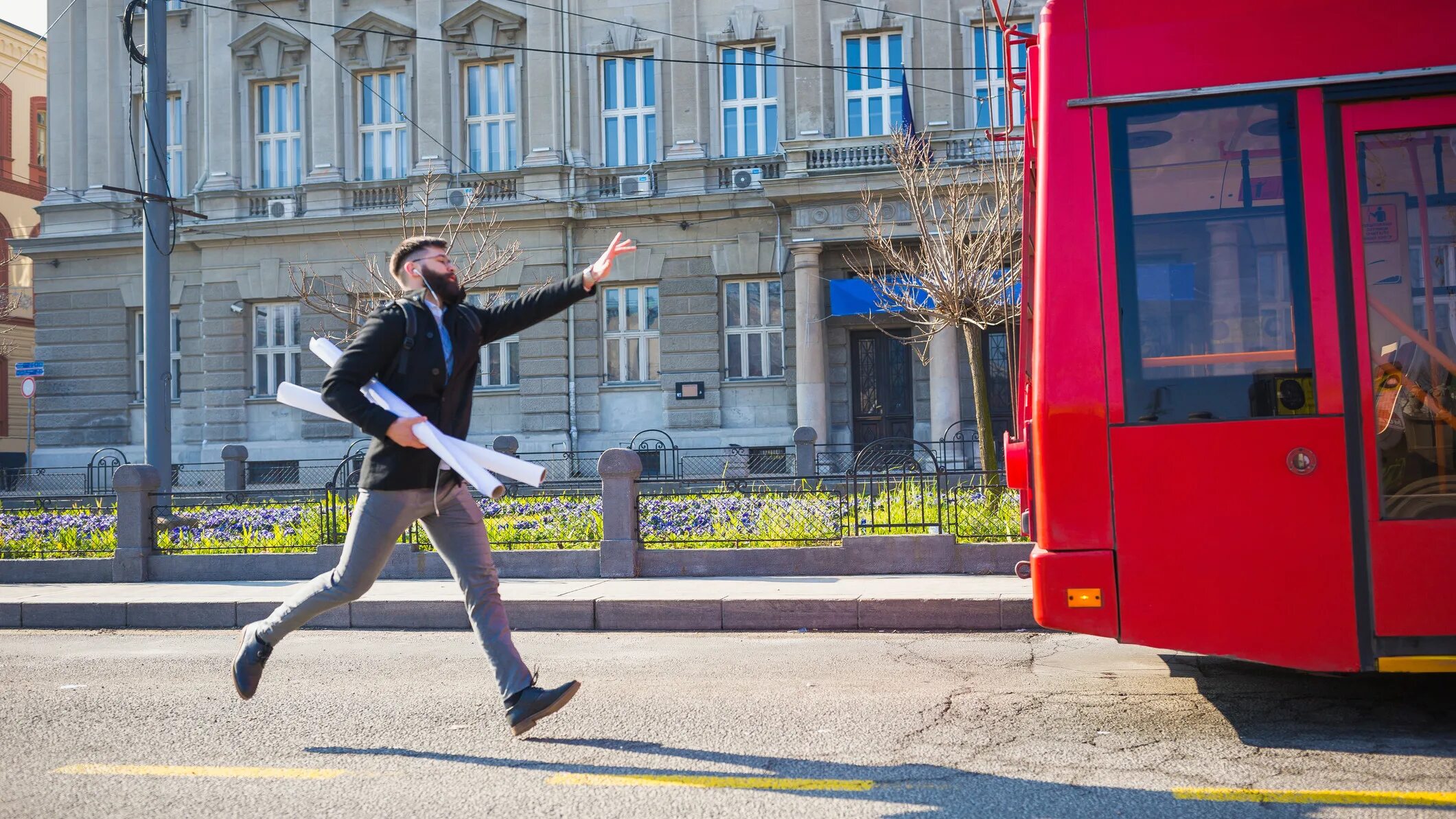 Catch the bus to work