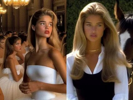 Модель, одетая в стиле old money и похожая на молодую актрису Брук Шилдс