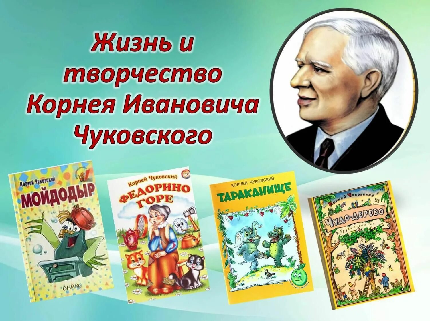 Произведение корнея ивановича. Портрет детского писателя Корнея Ивановича Чуковского.