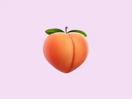sexiest emoji - peach emoji on pink background.