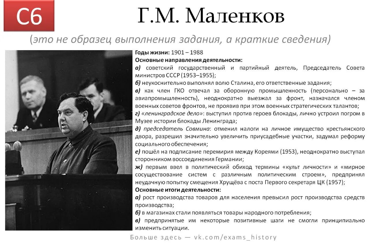 Г М Маленков краткая характеристика. Маленков годы правления после сталина