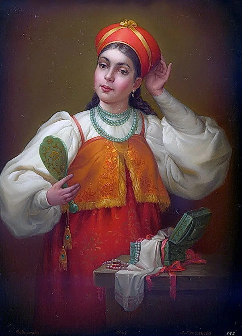 Образ русской женщины. Шавырин Федоскино художник. Андрей Алексеевич Шишкин картины кокошник. Старая Русь в Федоскинских миниатюрах. Федоскино русские красавицы.