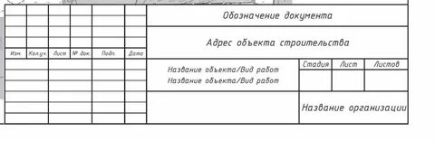 Штамп чертежа шрифт