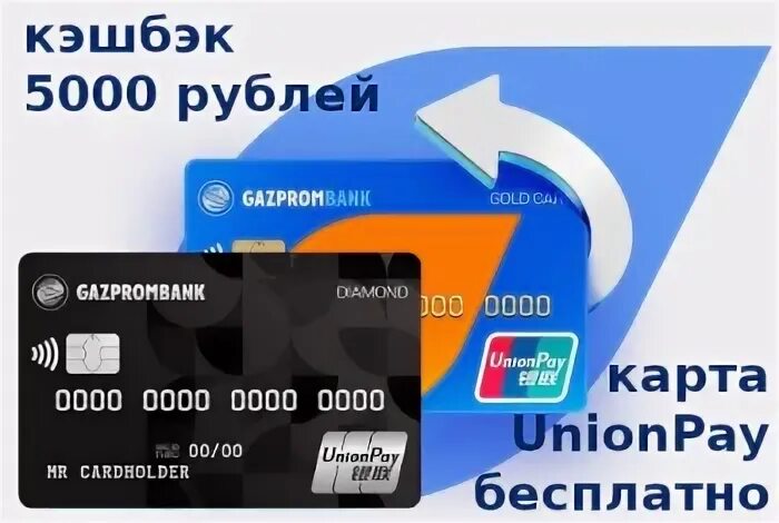 Акция Верни 5000. Unionpay Diamond Газпромбанк отзывы.