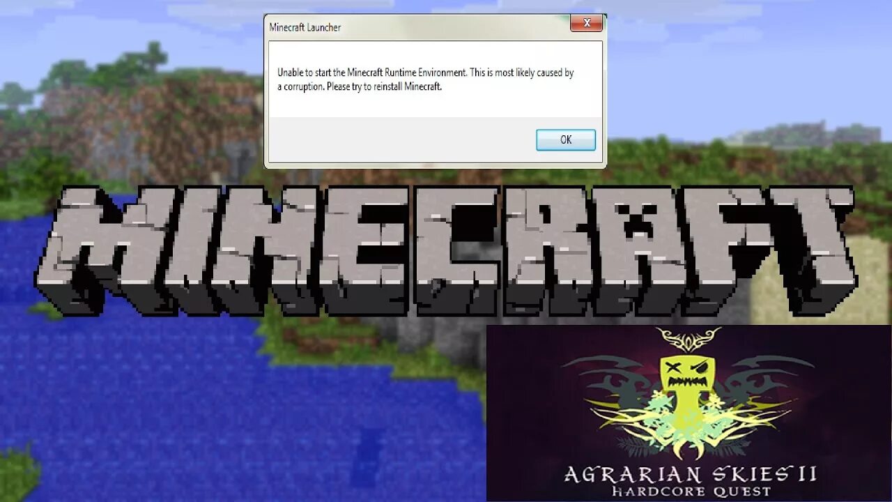 Майнкрафт лицензия или пиратка. Agrarian Skies 2 сборка. Почему Minecraft не запускается. Картинка запуска майнкрафт.