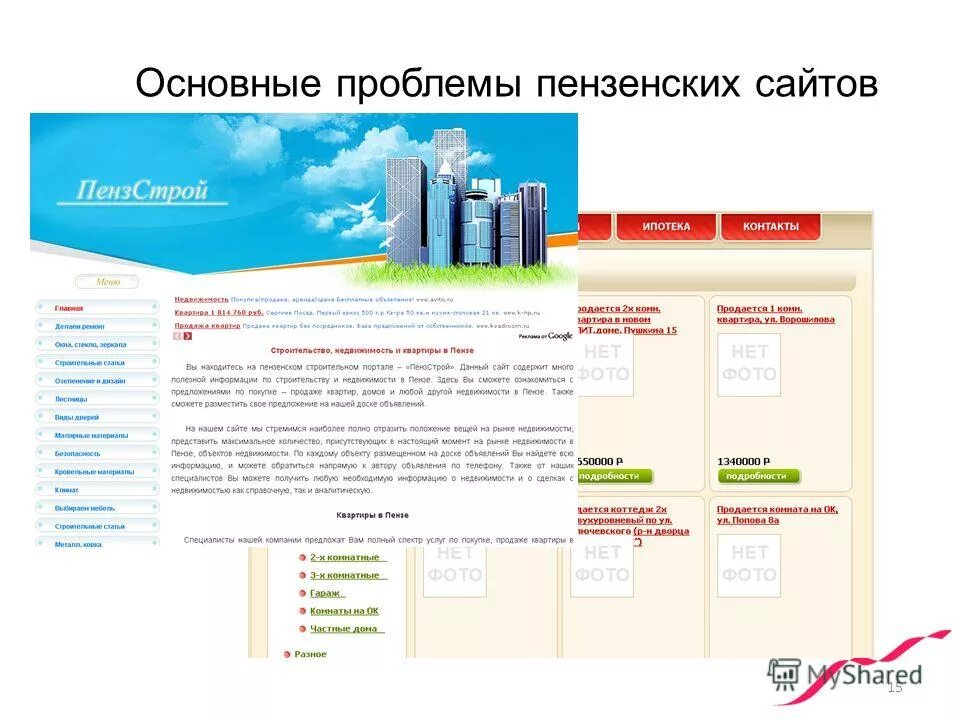 Строительные сайты пензы