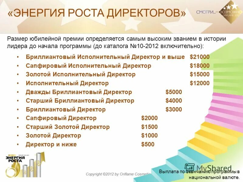 Программа рост 1 класс. Исполнительный директор Орифлэйм. Золотой директор Орифлейм. Премии компании Орифлейм. Исполнительный директор Орифлейм доход.