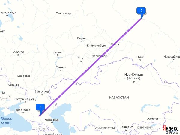 Сколько км до пыть ях