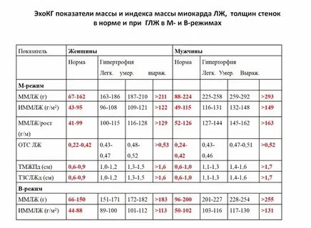 Масса миокарда левого желудочка