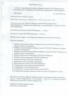 Смена председателя снт
