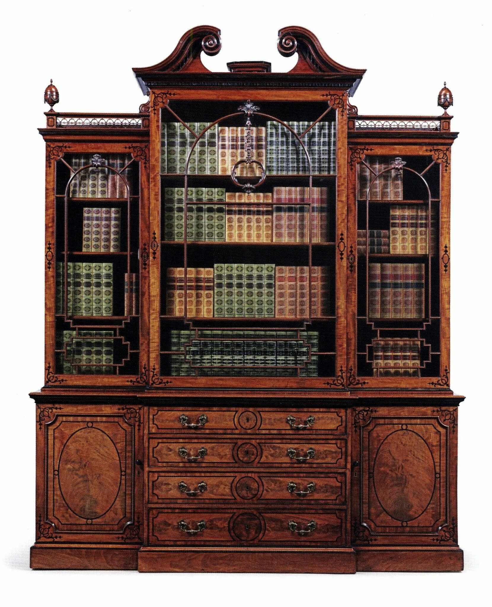 Книжный шкаф 19 век Викторианская. Книжный шкаф Ralph Lauren Victorian Bookcase. Чиппендейл секретер. Кабинетный книжный шкаф 19 века. Старинный книжный шкаф