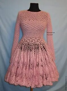 Пышное платье спицами
