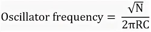 Oscillator frequency. Oscillator frequency