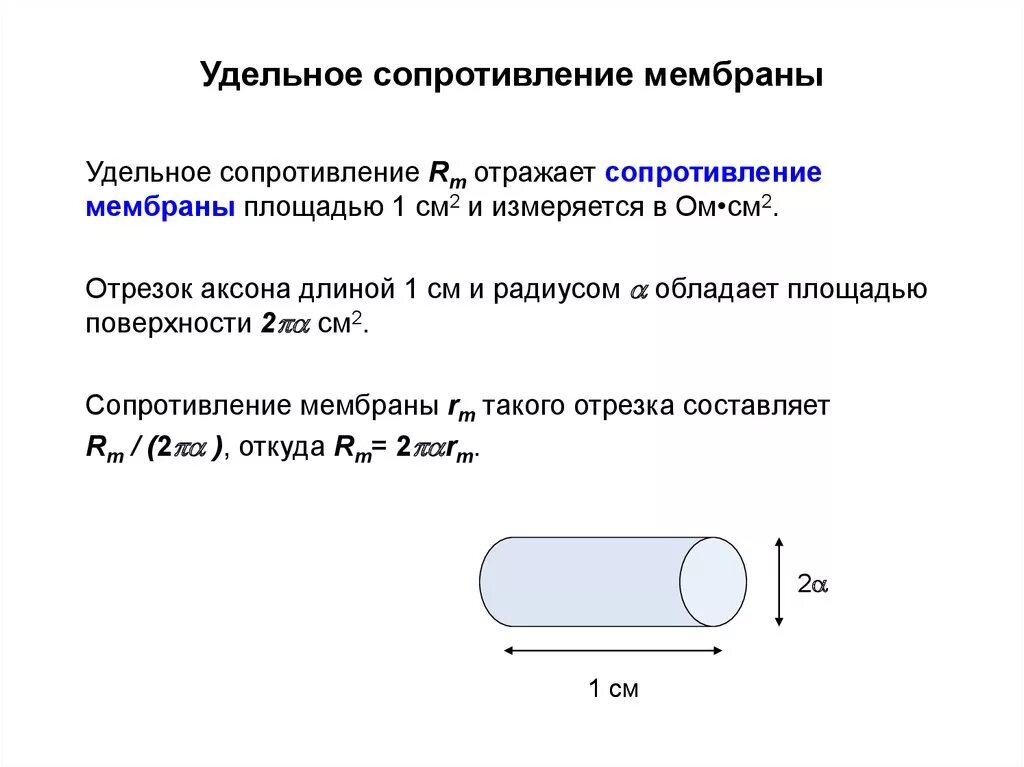 Удельное сопротивление мембраны формула. Удельная электрическая емкость мембраны аксона. Удельная электрическая емкость мембраны аксона 0.5. Сопротивление клеточной мембраны. Его сопротивление составляет 0