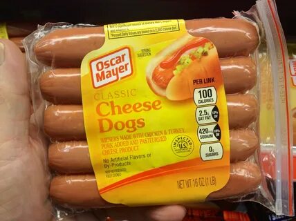 1. Cheese-Filled Hot Dogs. 