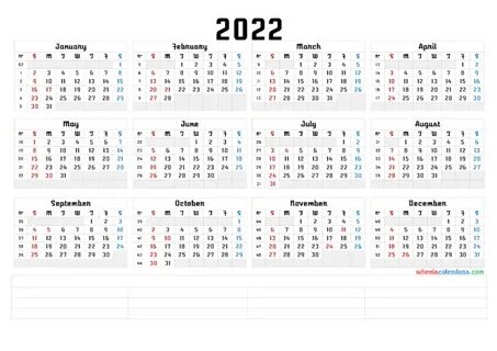 Календарь недели 2022 год