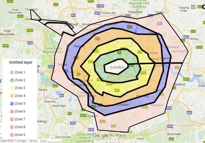 Зона в 1а. Лондон первая зона. Транспортные зоны Лондона. Карта Лондона по зонам. London Travel Zones.
