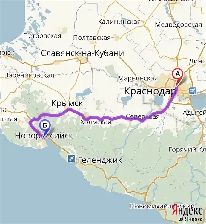 от анапы до геленджика