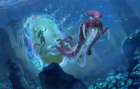 Subnautica Warper Concept I believe it's by Pat Presley http