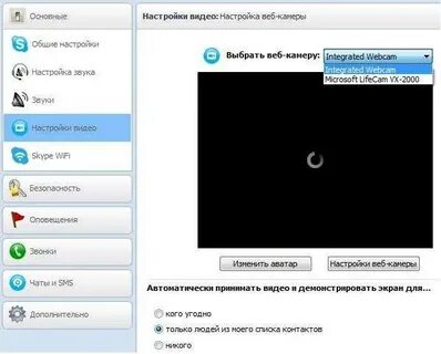 Skype камеры
