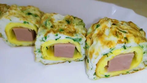 Яичные роллы с творожным сыром